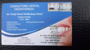 Dentista Odontólogo Dr.Fredy David huillcahuari Consultorio Dental ODONTOFRESH — foto